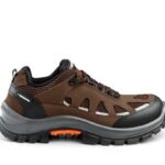 Zapatilla Ultra Premium Funcional LANDER Cuero Flor - Textil / Color: Marrón - Negra