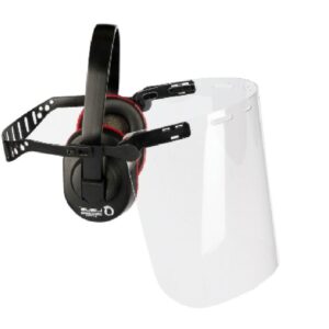 Kit Mecanizado Liviano LIBUS Compuesto por protector auditivo y facial plano con soporte
