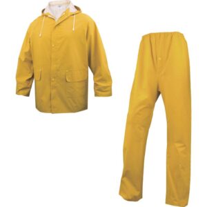 Traje de lluvia Amarillo de poliéster impregnado en PVC - DeltaPlus