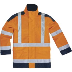 Parka EASYVIEW de alta visibilidad - DeltaPlus - Color: Naranja Vial con Reflectivo