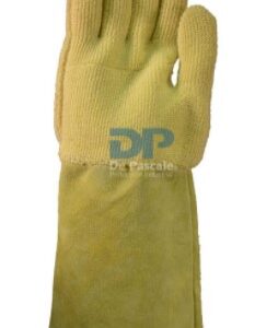 Guante Terrycloth Aramida acolchonado en lana puño de cuero de 17cm - De Pascale