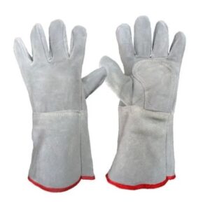 Guante Soldador GRIS descarne forrado tira protectora - De Pascale