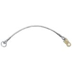 Conector de anclaje en cable acero 8mm x 1500mm argolla y mosquetón