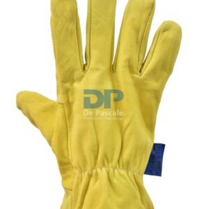 Guante Vaqueta 1/2 paseo - elastizado - PREMIUM - Certificado - Amarillo - Talle 10 - De Pascale