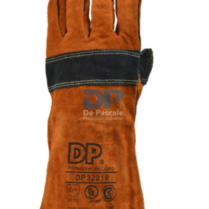 Guante Soldador Naranja Largo Forrado - Costura Kevlar - De Pascale