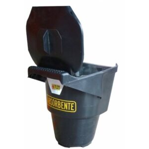 Balde plástico de seguridad para absorbentes color negro
