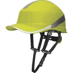 Casco tipo gorra Baseball DIAMOND V Amarillo - arnés a cremallera y reflectivos - DeltaPlus