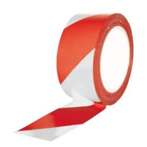Cinta demarcatoria adhesiva Roja - Blanca - 48mm x 33mts