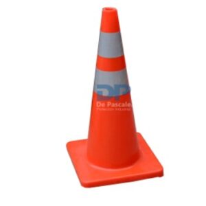 Cono PVC con memoria 70cm - Naranja Vial - 2 reflectivos de 10cm - base: 36x36 - Peso: 2,3kg - UCU