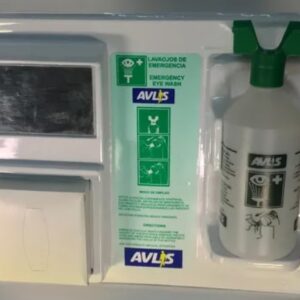 Estación Lavaojos De Emergencias - AVLIS - 1 Botella de 1lts + 1 Papel Tissue x 500 + 1 espejo