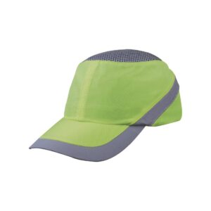 Gorra antichoque tipo baseball - Poliéster /algodón Amarillo y Gris