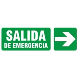 Alto Impacto 14 x 41cm "Salida Emergencia - con flecha Derecha"