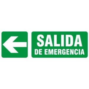 Alto Impacto 14 x 41cm "Salida Emergencia - con flecha Izquierda"