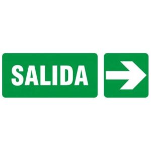 Alto Impacto 14 x 41cm "Salida - con flecha Derecha"