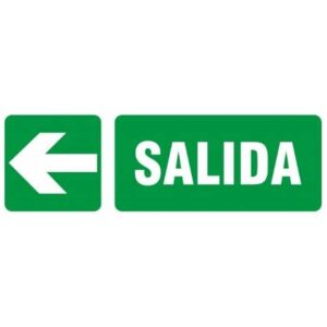 Alto Impacto 14 x 41cm "Salida - con flecha Izquierda"