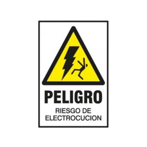 Calco 10 x 15 "Riesgo de Electrocución"