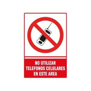 Calco 10 x 15 "No Utilizar Celular en esta área"