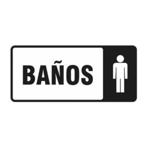 Alto Impacto 14 x 30cm "Baño Caballeros"