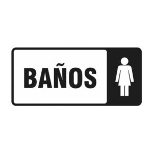 Alto Impacto 14 x 30cm "Baño Damas"