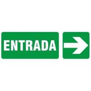 Alto Impacto 14 x 41cm "Entrada - con flecha Derecha"