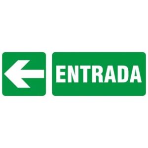 Alto Impacto 14 x 41cm "Entrada - con flecha Izquierda"