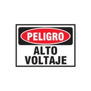 Alto Impacto 30 x 40cm "Peligro - Alto Voltaje"