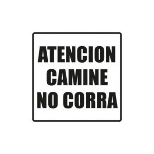 Alto Impacto 40 x 45cm "Camine - No Corra"