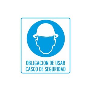 Alto Impacto 22 x 28cm "Obligación de utilizar Casco"