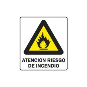 Alto Impacto 40 x 45cm "Peligro Riesgo de Incendio"