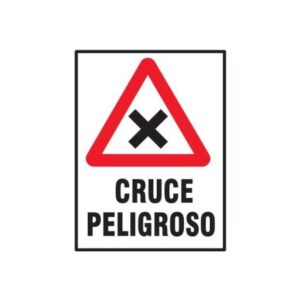 Cartel Corrugado 50 x 70cm "Cruce Peligroso"