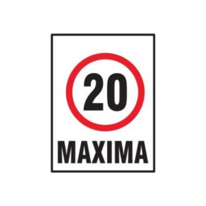 Cartel Corrugado 50 x 70cm "Máxima 20"