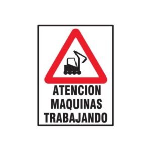 Cartel Corrugado 50 x 70cm "Máquinas Trabajando"