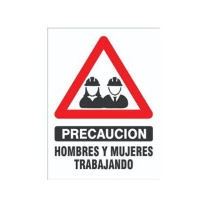 Cartel Corrugado 50 x 70cm "Hombres y Mujeres Trabajando"